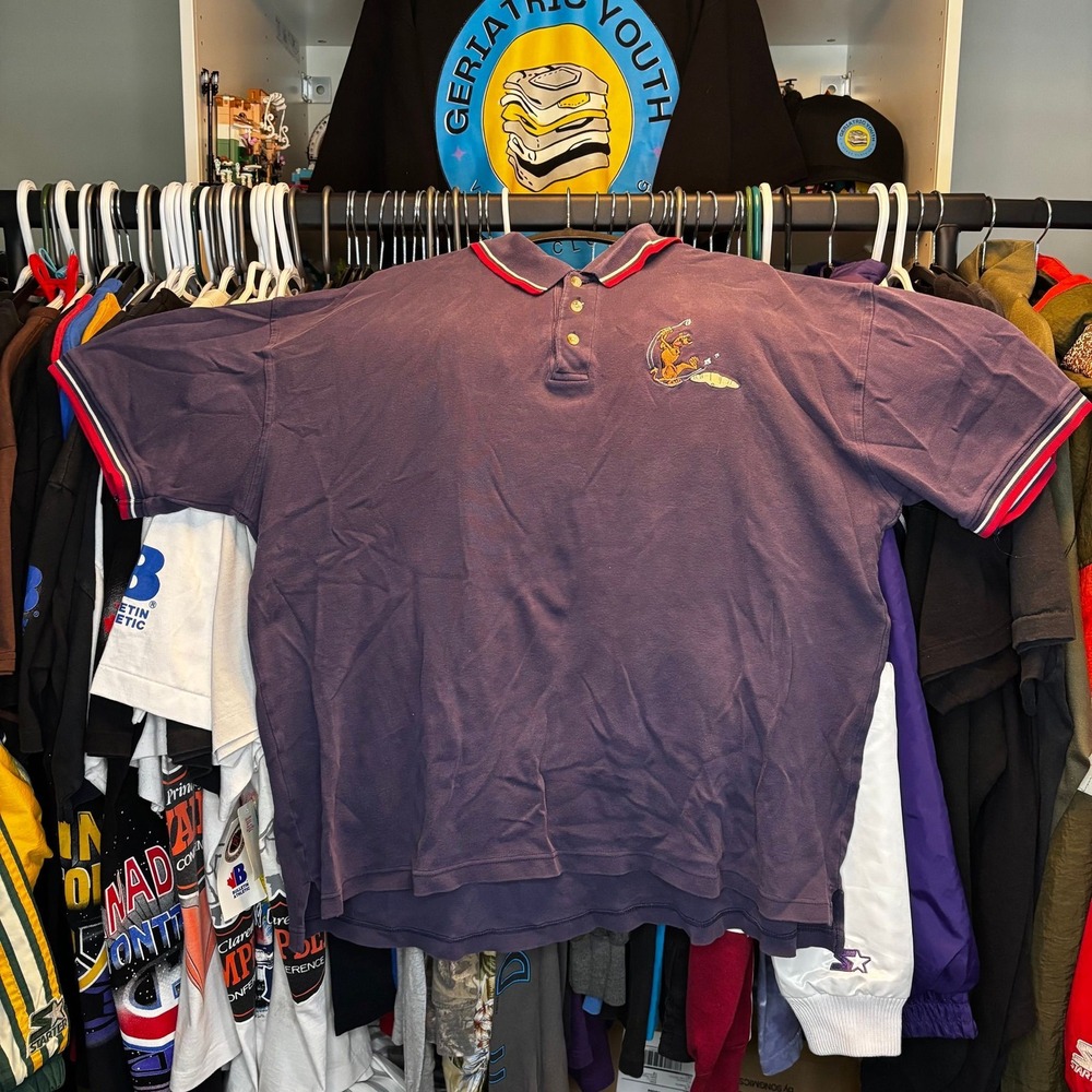 Vintage 1999 Scooby Doo Golf Polo Shirt Cartoon Network XL XXL
